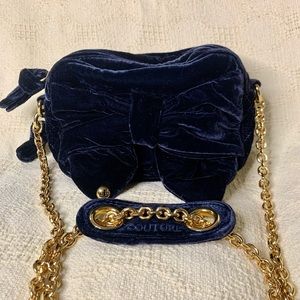 Juicy Couture velvet bow chain crossbody bag